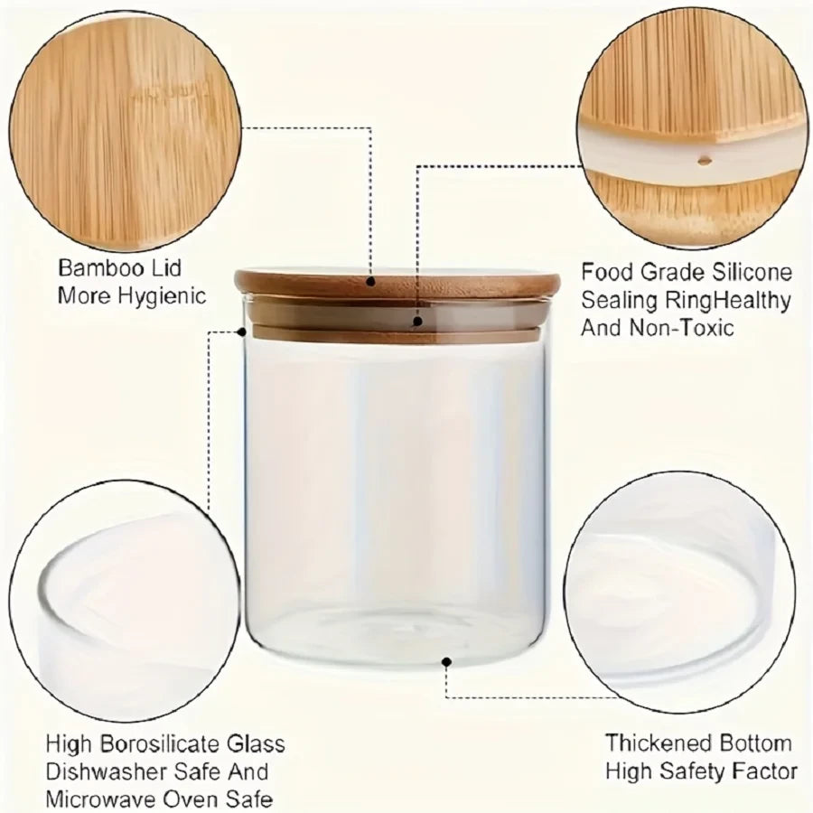 Glass Spice Jar Set