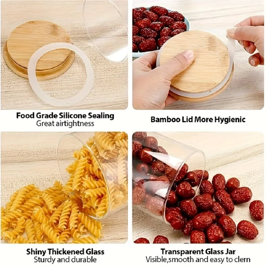 Glass Spice Jar Set