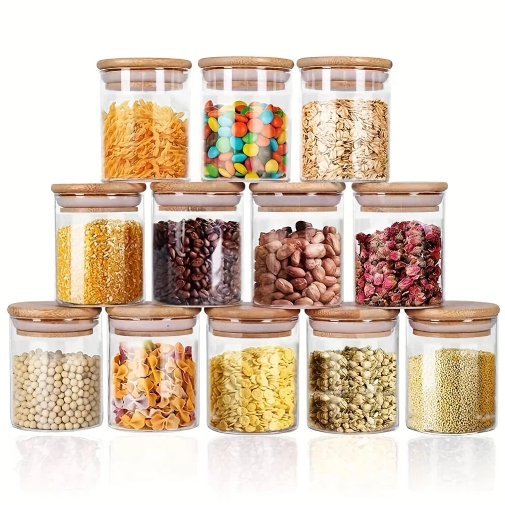 Glass Spice Jar Set